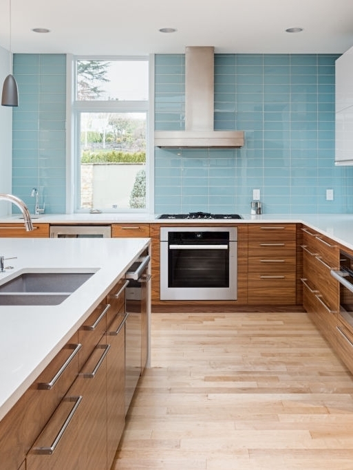 kitchen in newly constructed luxury home